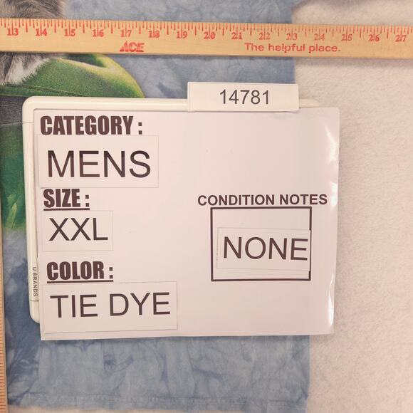 The Mountain Cat Crew Neck Short Sleeve Graphic T Shirt Mens Size 2XL Tie Dye - Picture 8 of 9